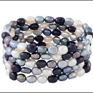 Honora - Tuxedo Baroque Freshwater Pearl Braclets